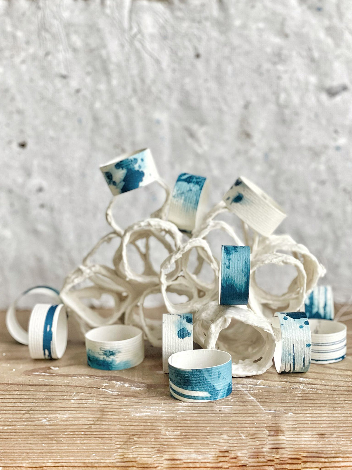 Inez Pleizier, Porselein in combi met cyanotype