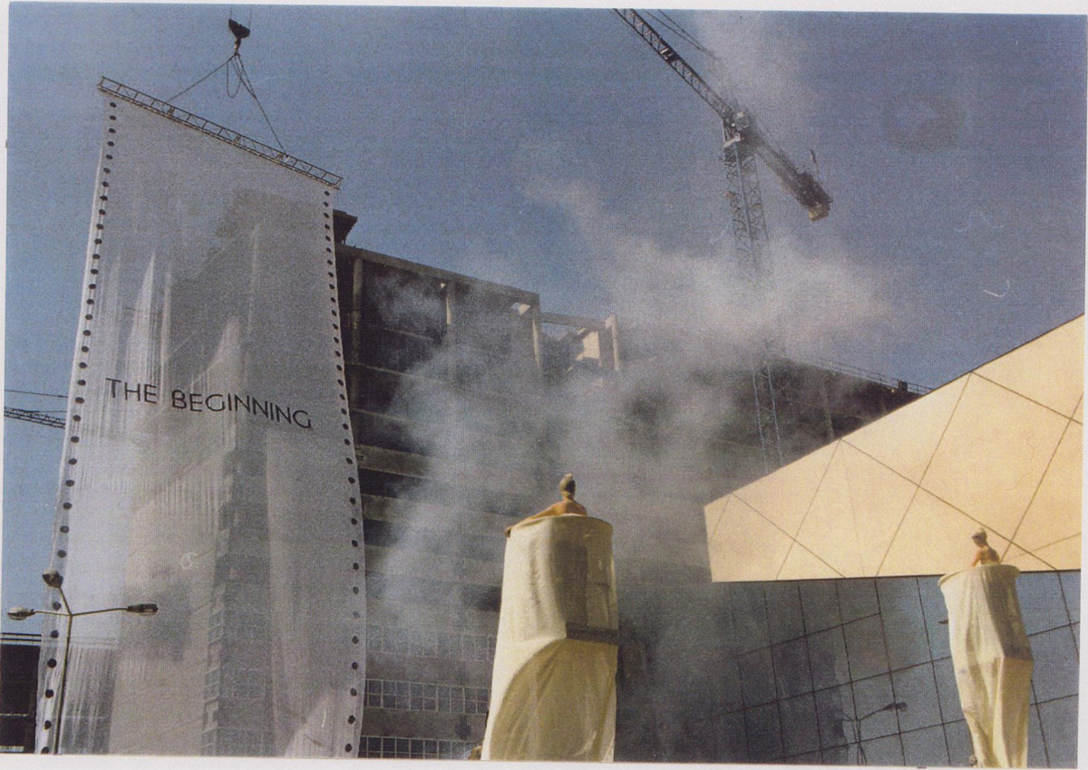 Hoogste Punt Stadhuis bereikt in 1993, Foto Reier Pos