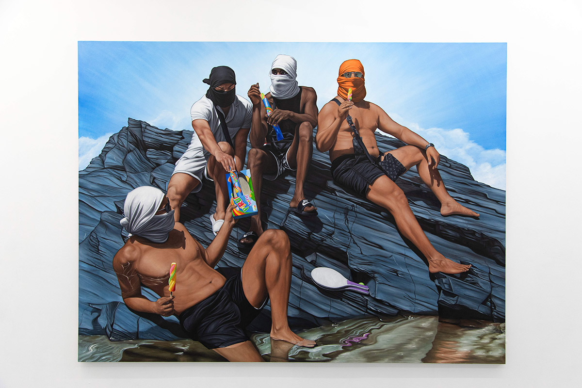 Ga&eacute;tan Vaguelsy, Les Baigneurs, 2023 (Bruikleen Galerie Polaris, (photocredit: Alexandre Costes)