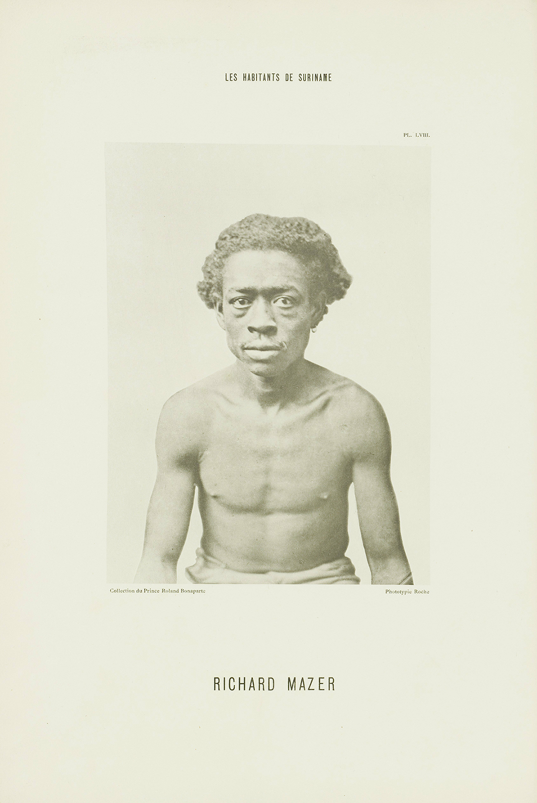 Portret van Richard Mazer uit het boek Les Habitants de Suriname van Roland Bonaparte Stadsarchief Amsterdam