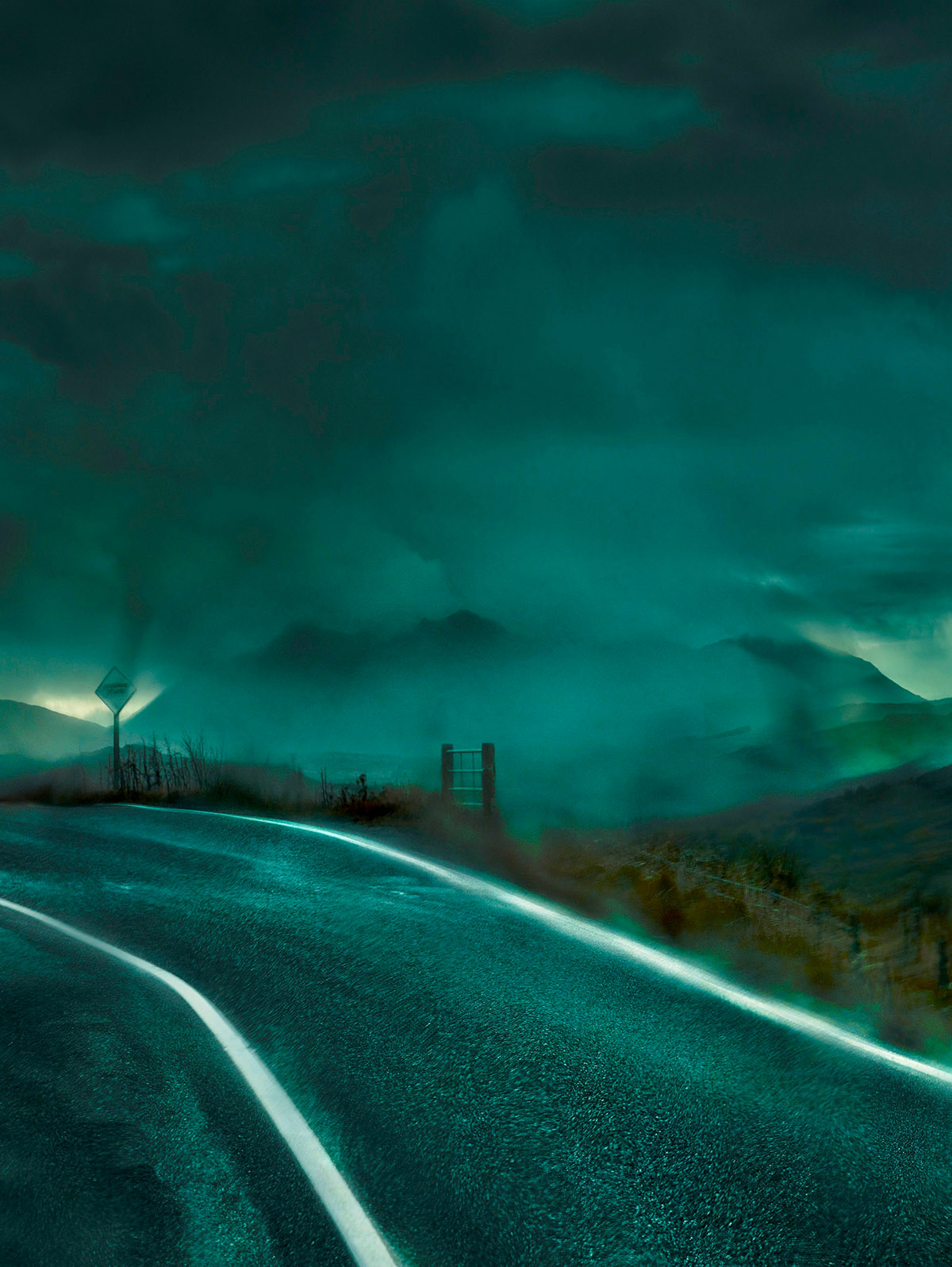 Albert Watson, Driving in the Rai, Isle of Skye, Scotland, 2013