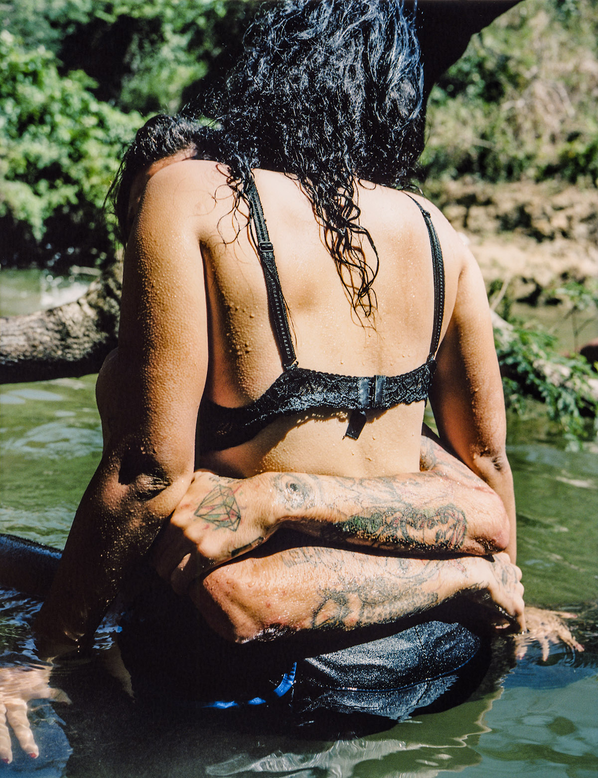Vincent Delbrouck, Gabriela and Dayron at the River from the series La Vibora - Champ&uacute; (Cuba, 2018)
